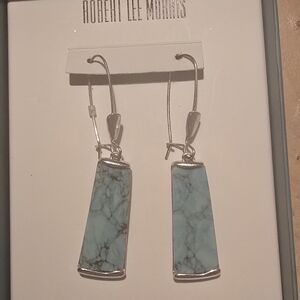 Robert Lee Morris Silver and Blue Earrings